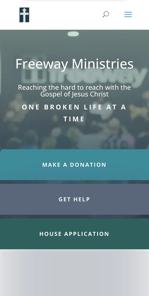 Freeway Ministries on a phone