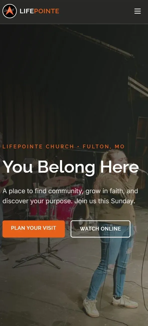 LifePointe Church on a phone