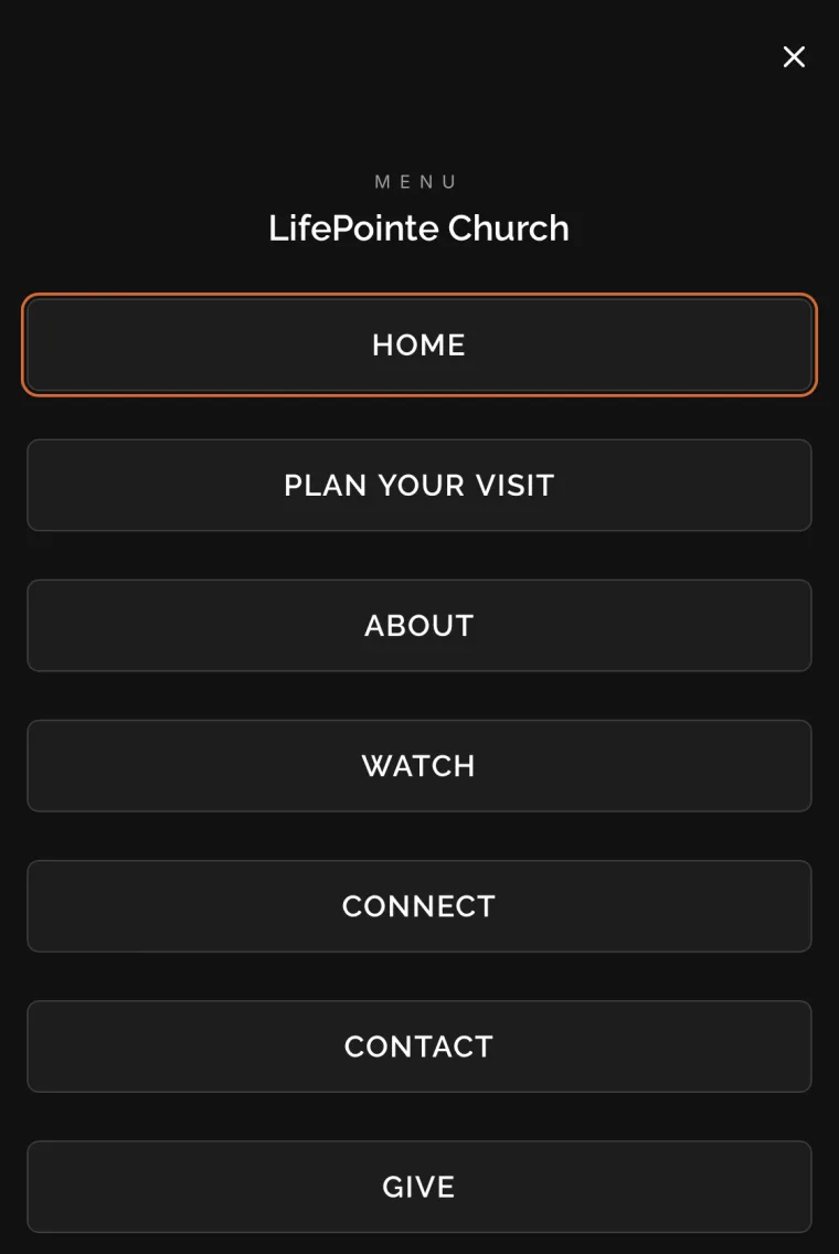 A mobile-first site we built shown on a phone