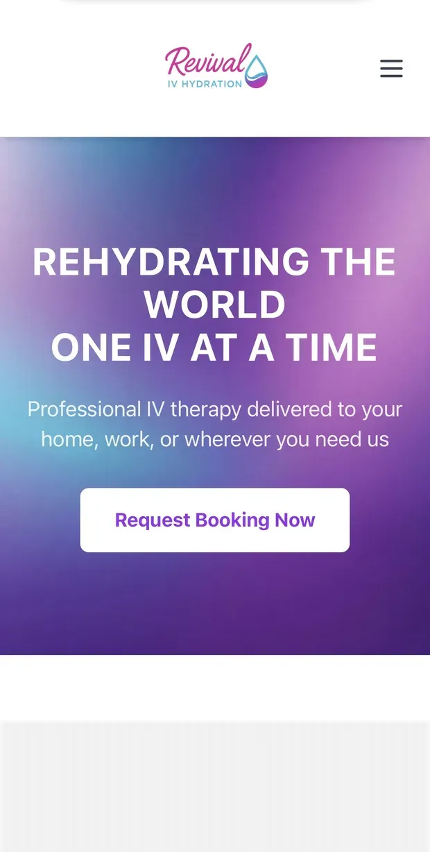 Revival IV Hydration on a phone